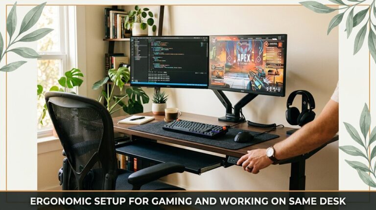 Ergonomic Setup for Gaming and Working on Same Desk