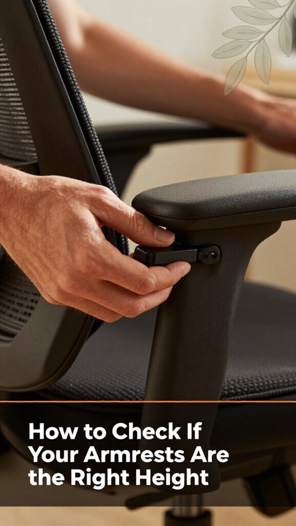 adjust armrests for comfort