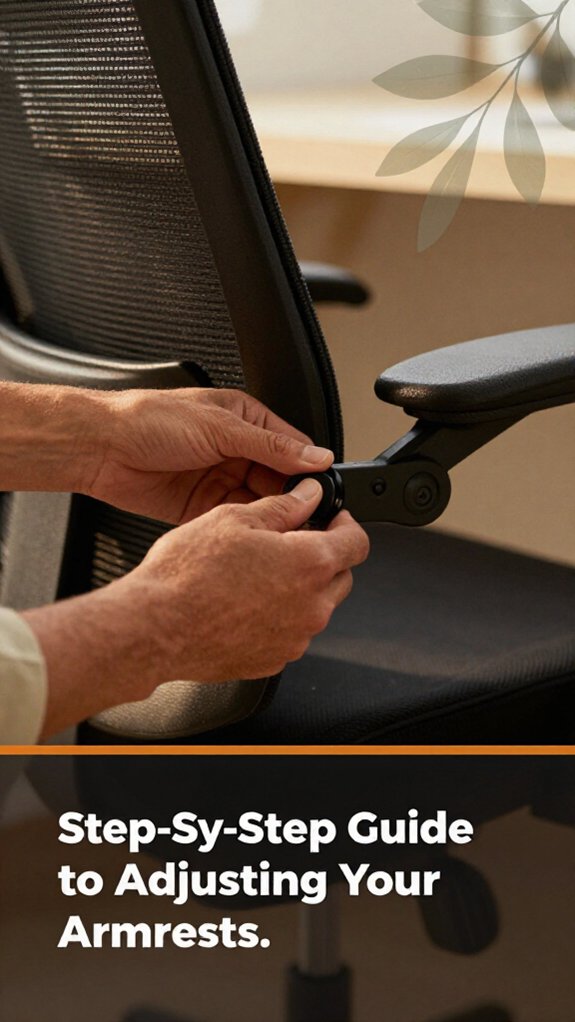 adjust armrests for comfort