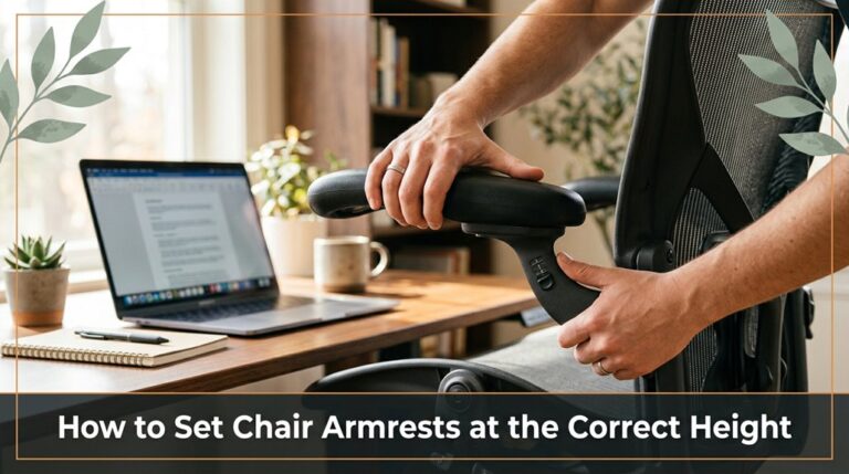 adjust chair armrests properly