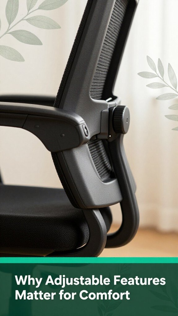 adjustable armrests enhance comfort