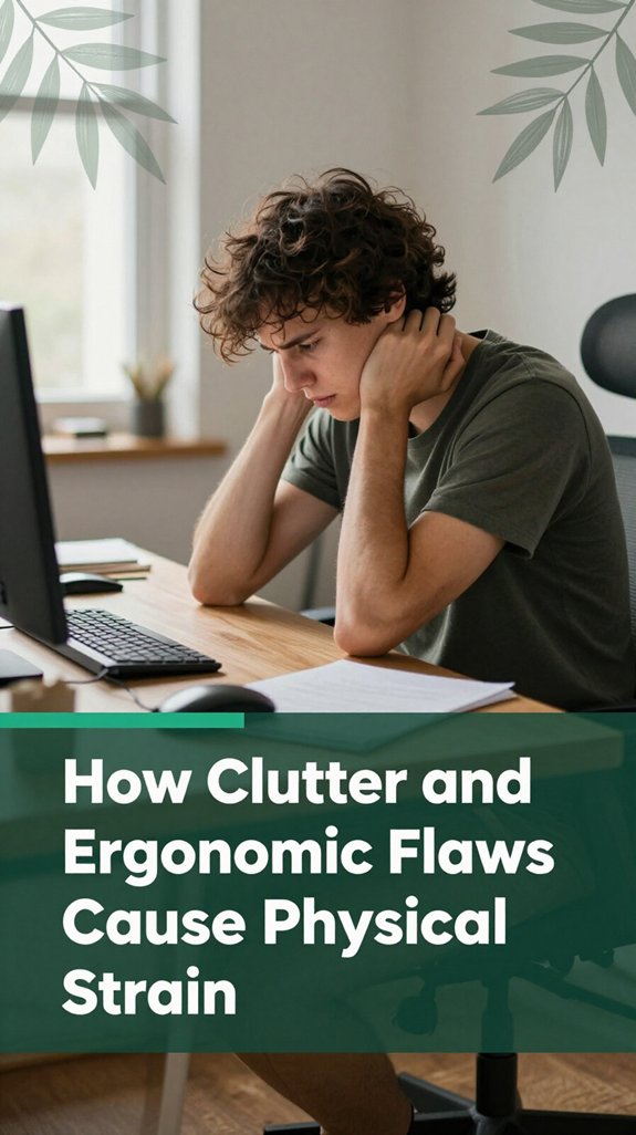 5 Signs Your Home Office Setup Is Hurting You 3 clutter causes physical strain