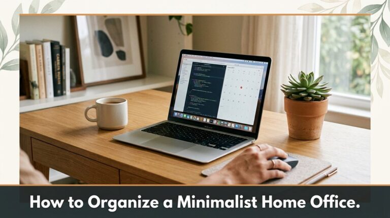 How to Organize a Minimalist Home Office 1 create a clutter free workspace