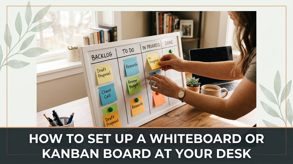 desk organization with boards