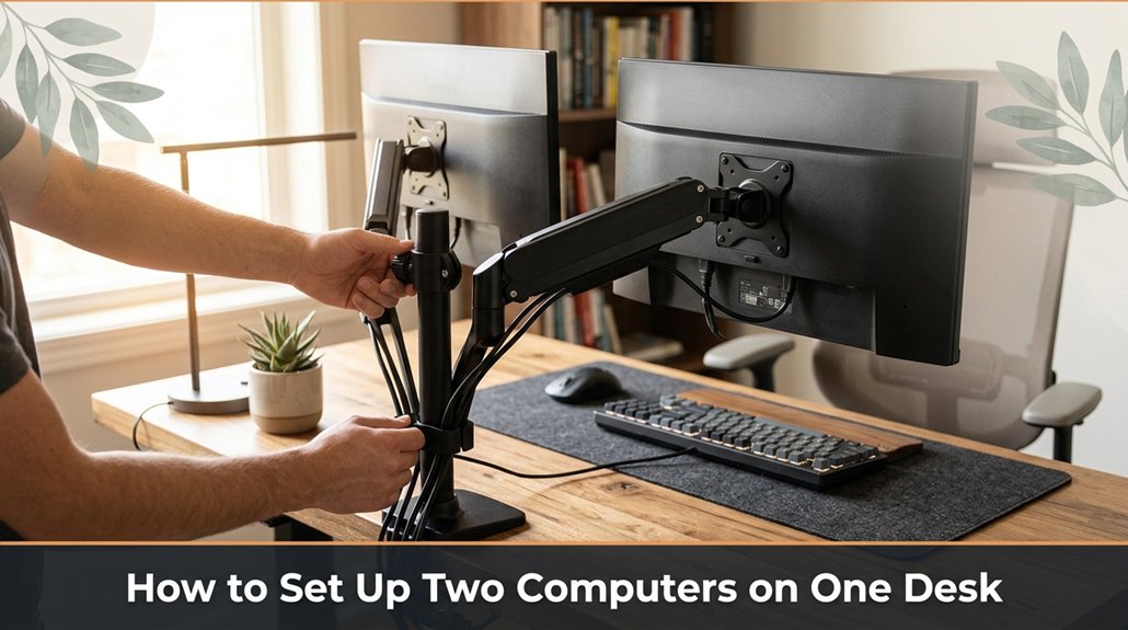 dual computer workspace arrangement