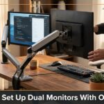 dual monitor arm setup