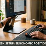 ergonomic corner desk setup