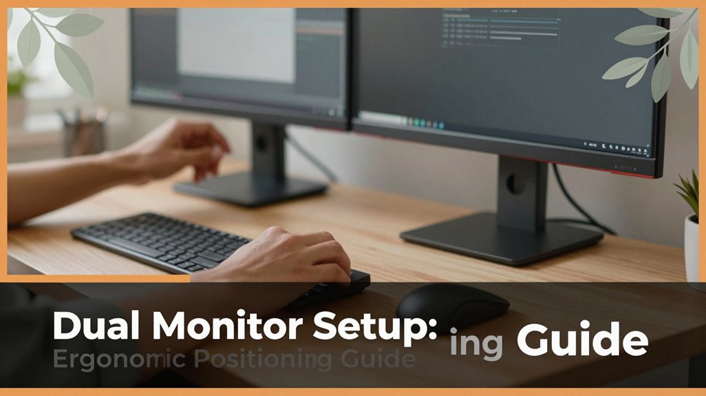 ergonomic dual monitor positioning