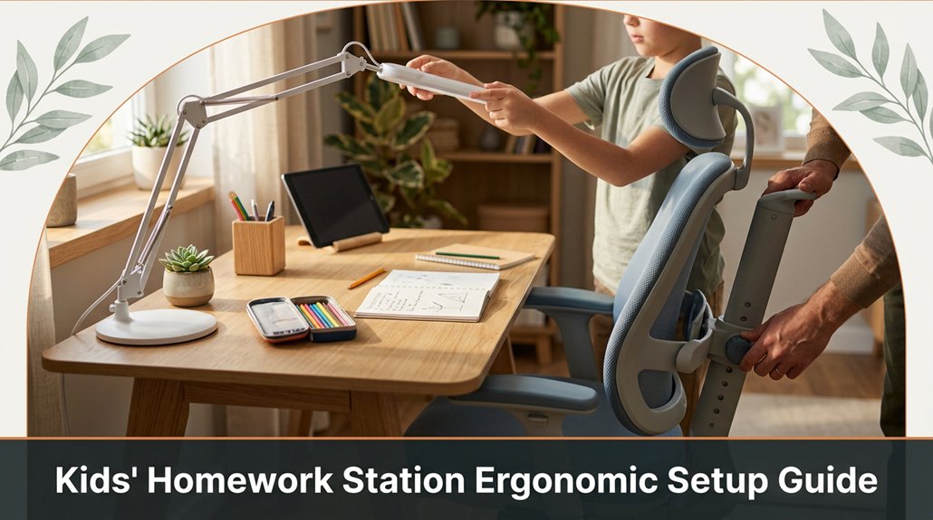 ergonomic kids homework setup