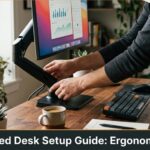 ergonomic l shaped desk setup