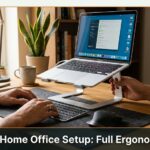 ergonomic macbook office setup