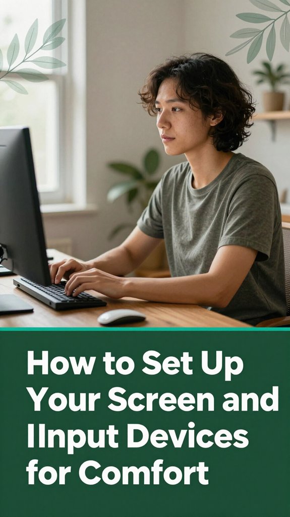 ergonomic screen and monitor setup