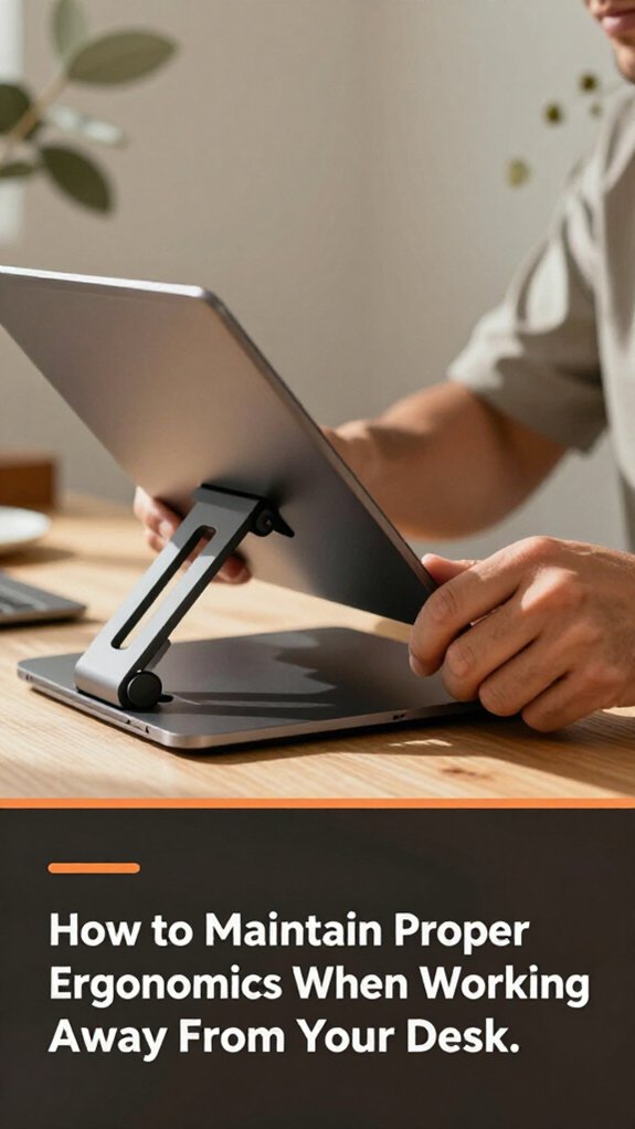 ergonomic setup for mobile work