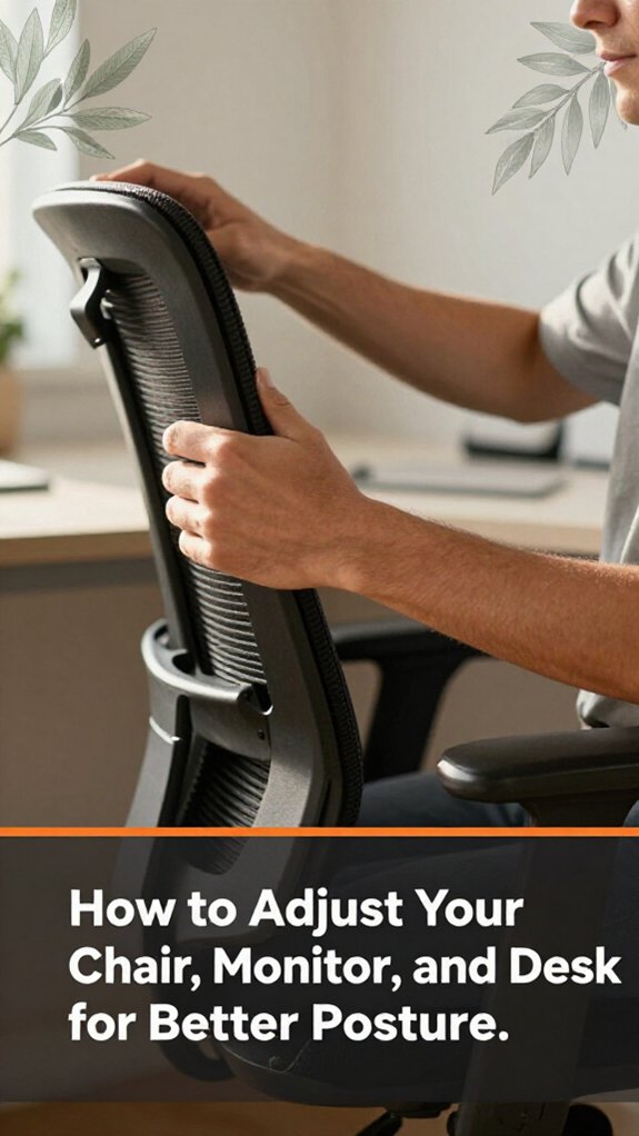 End of Day Ergonomic Desk Routine 2 ergonomic workspace adjustments guide