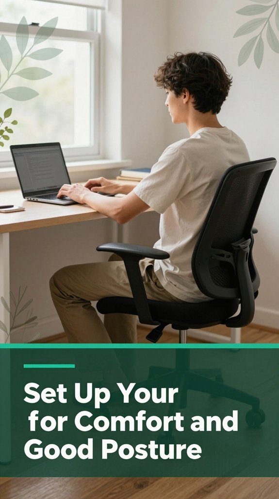 ergonomic workspace for comfort
