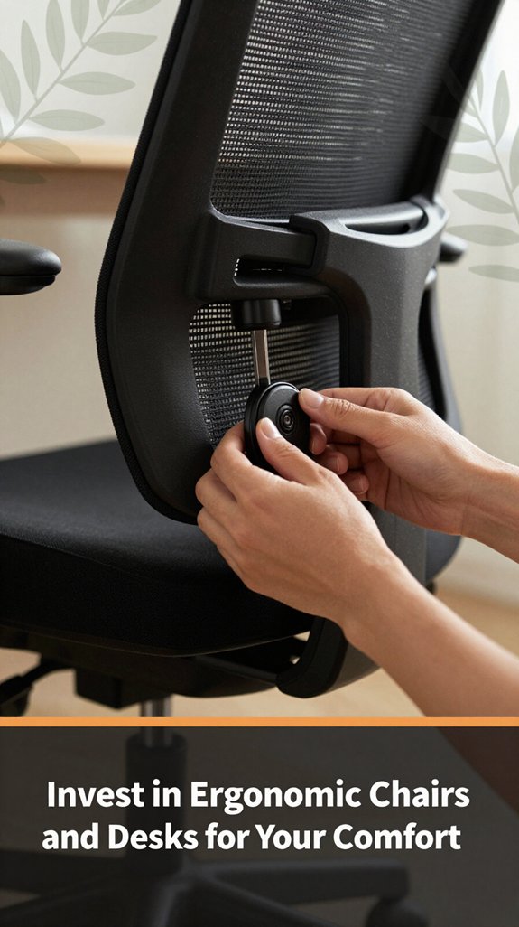 ergonomic workspace for comfort