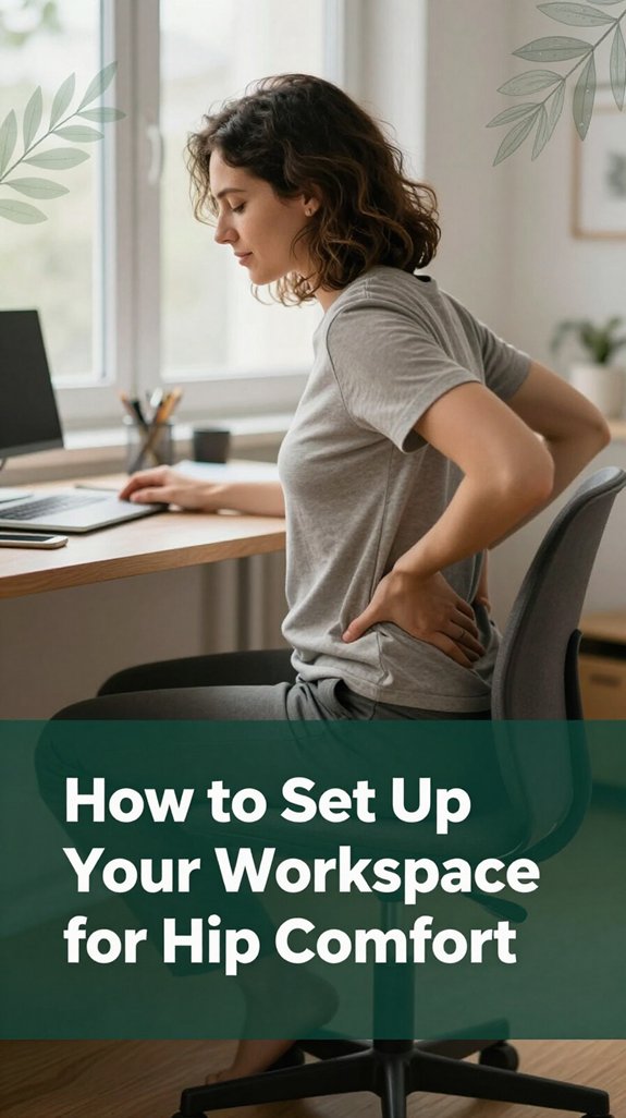 ergonomic workspace for hip comfort
