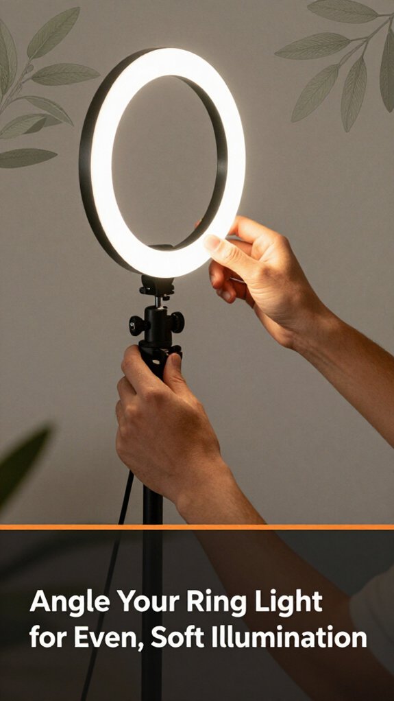 How to Position a Ring Light for Video Calls 3 evenly angled ring light