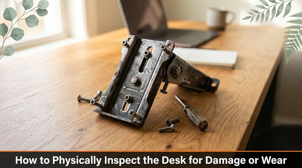 inspect desk for damage