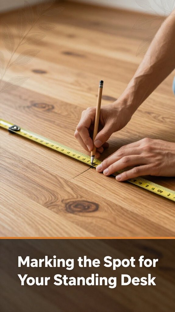 How to Measure Your Room Before Buying a Standing Desk 3 marking desk placement accurately