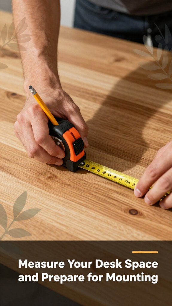 measure desk space carefully