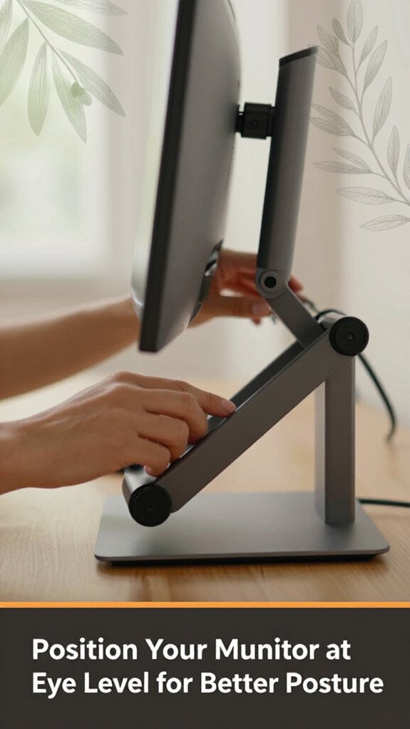 monitor at eye level