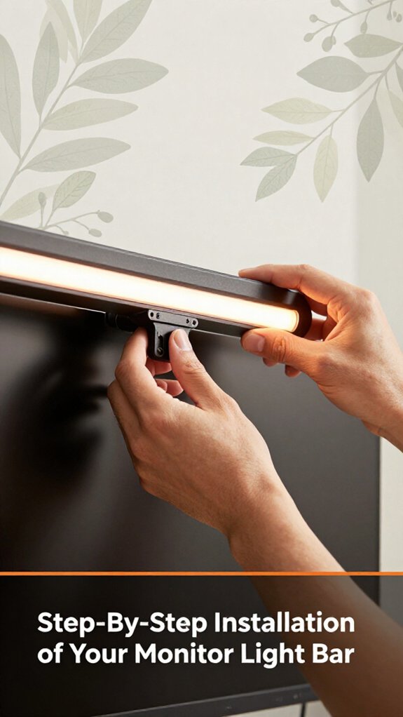 monitor light bar installation steps