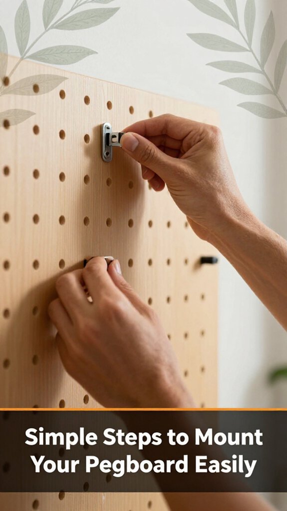 mounting pegboard with precision