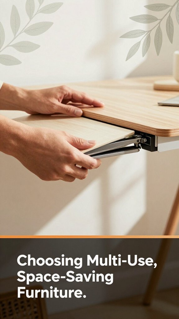 How to Organize a Minimalist Home Office 2 multi use furniture for efficiency