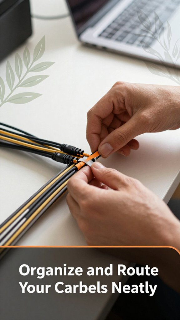 neatly organize and secure cables