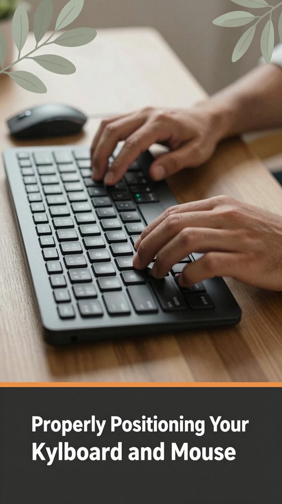 optimal keyboard and mouse positioning