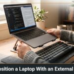 optimal laptop and keyboard positioning