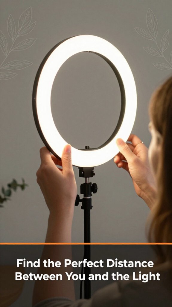 How to Position a Ring Light for Video Calls 2 optimal ring light distance