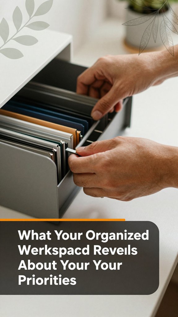 organized workspace reflects priorities