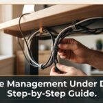 organizing cables beneath desk