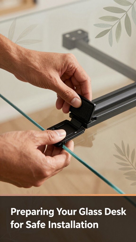 prepare glass desk safely