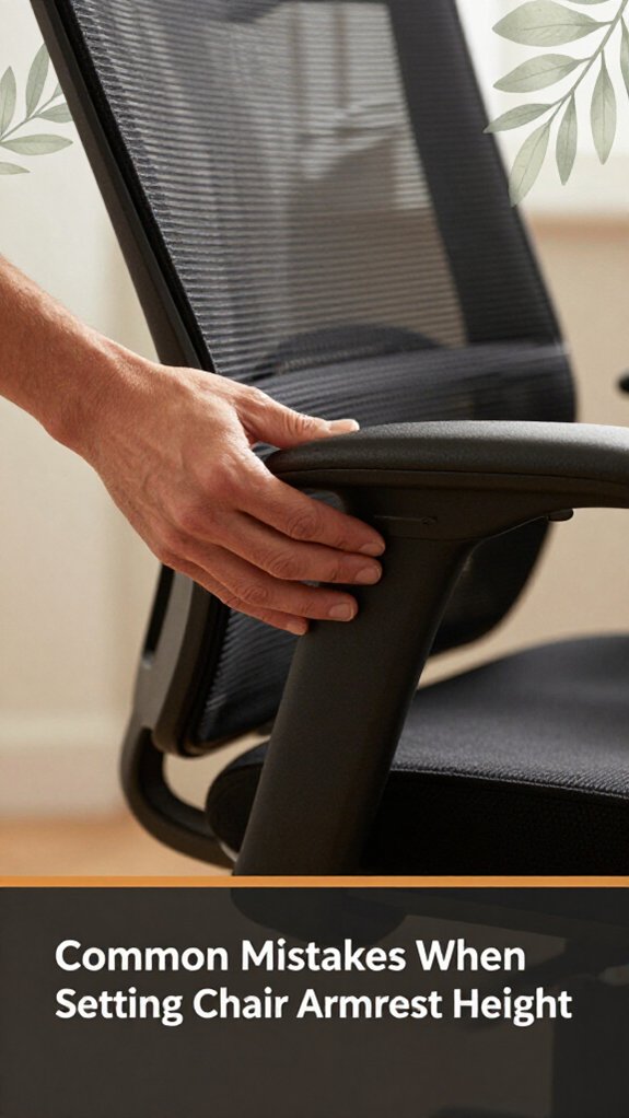 proper armrest height adjustment