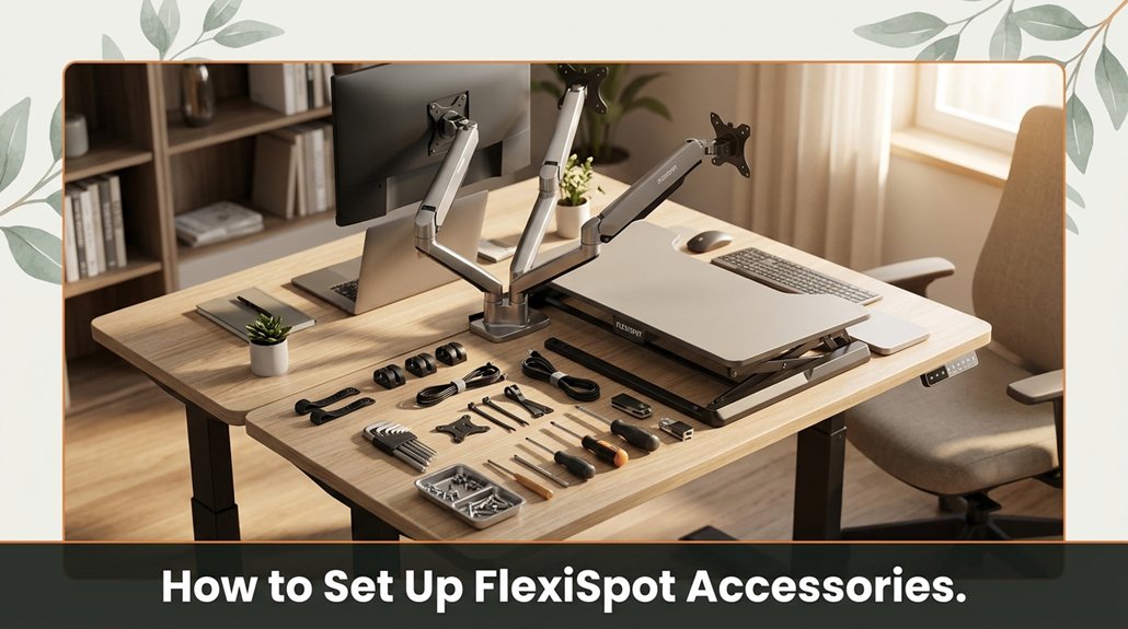 set up flexispot accessories