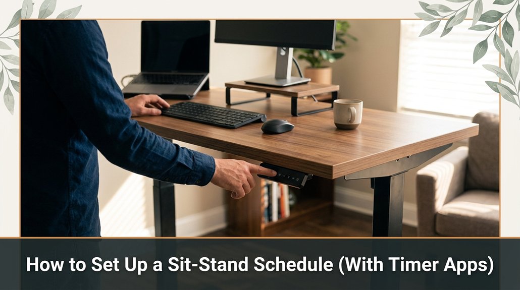 sit stand schedule timer setup