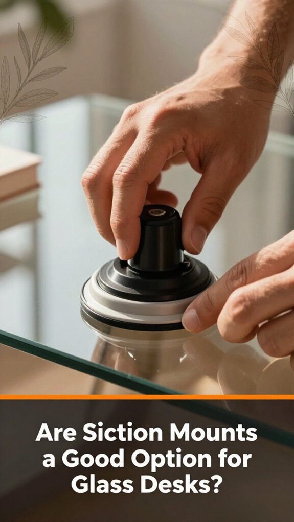suction mounts for glass desks