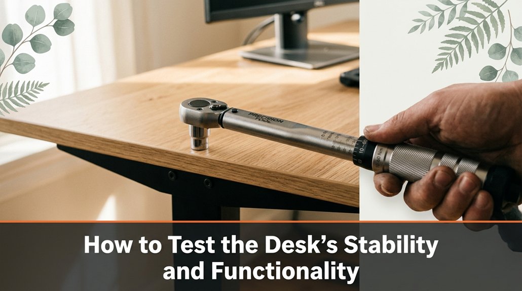 test desk stability thoroughly